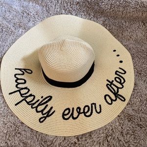 NWOT Wedding Happily ever after straw hat